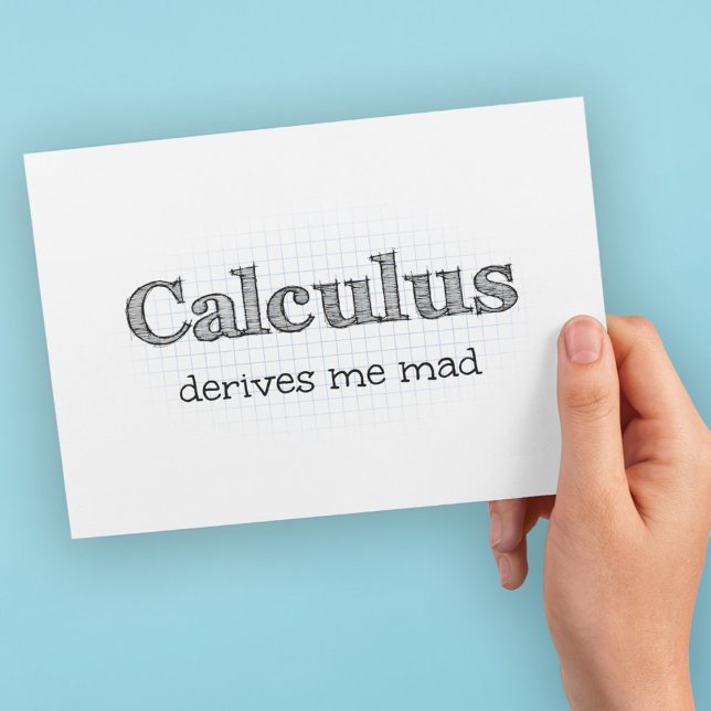 Le calcul me rend fou - Carte postale drôle de mat (Créateur téléchargé)