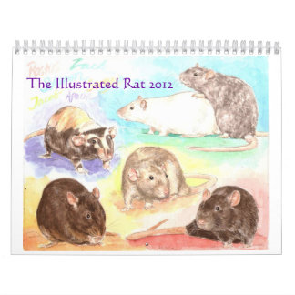 Le calendrier 2012 illustré de portrait de rat