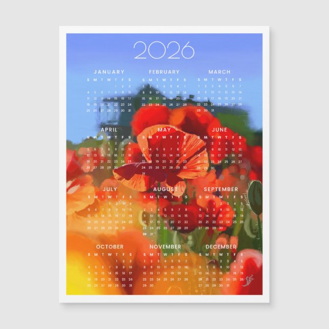 Le calendrier 2026 de la maison du coquelicot  (Devant)