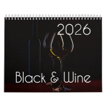 Le Calendrier 2026 de la muraille de vin - Noir &