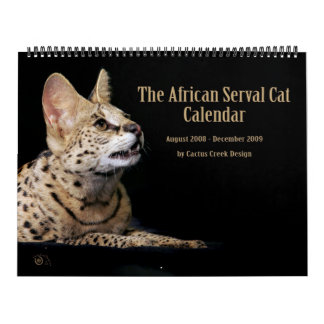 Le calendrier africain de chat de Serval