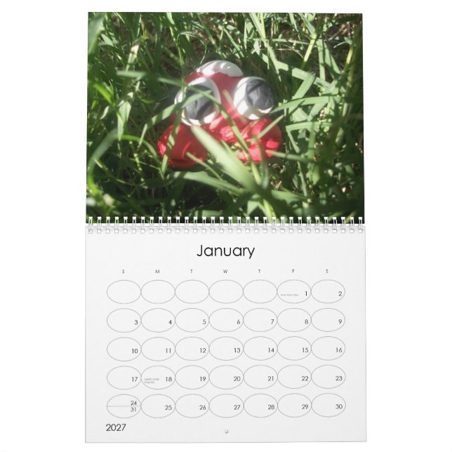 Le calendrier de copain d'argile (Jan 2027)