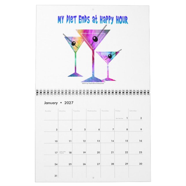 Le calendrier de recettes de cocktails de The Mart (Jan 2027)