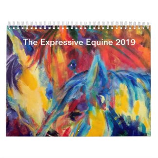 Le calendrier équin expressif d'art de 2019