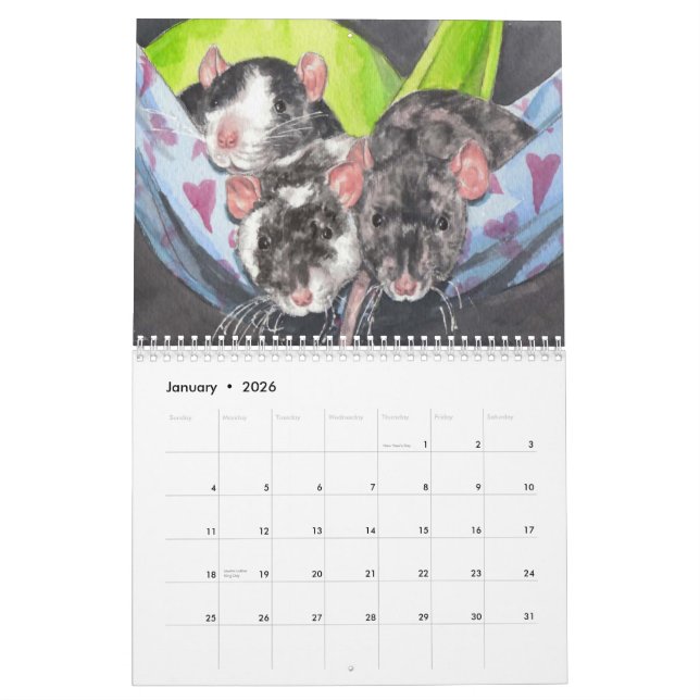 Le calendrier illustré du rat 2013 (Jan 2026)
