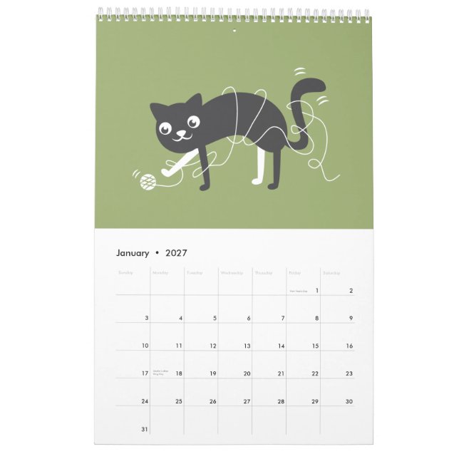 Le calendrier quotidien 2013 de queue (Jan 2027)