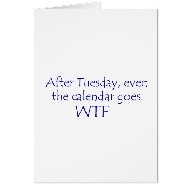 Le calendrier va wtf (Devant)