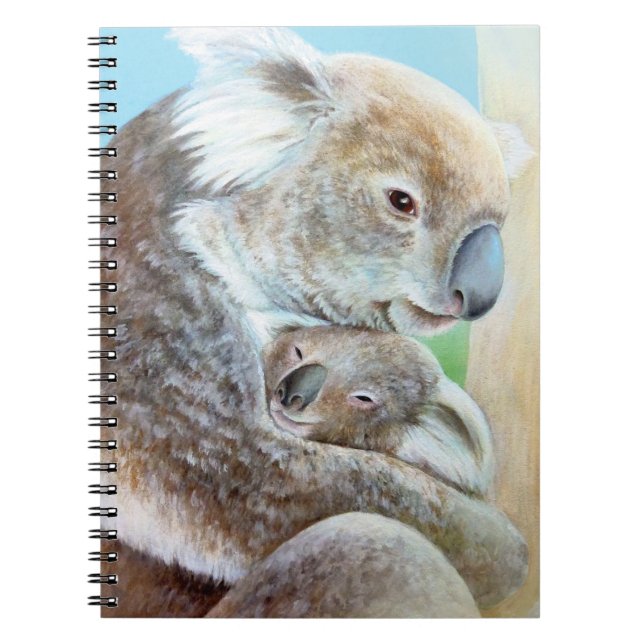 "Le câlin de koala" cahier d'art portrait (Devant)