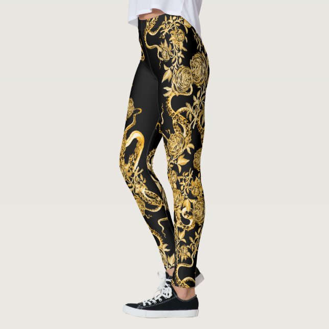 Le calmar et les Leggings Roses Black & Sepia (Gauche)