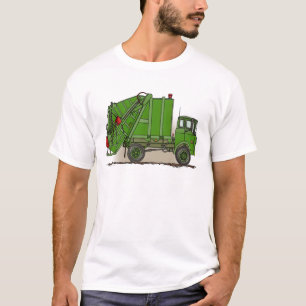 Le camion à ordures vert équipe le T-shirt