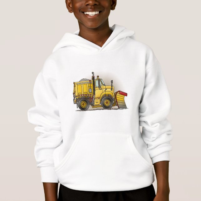 Le camion de chasse-neige badine le sweat - shirt (Devant)
