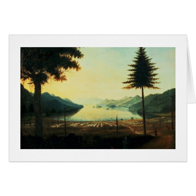 Le campement au lac George, New York, 1759 (huile (Devant horizontal)