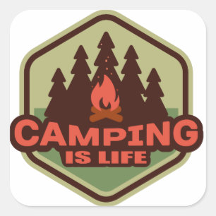 Le camping est des autocollants de la vie