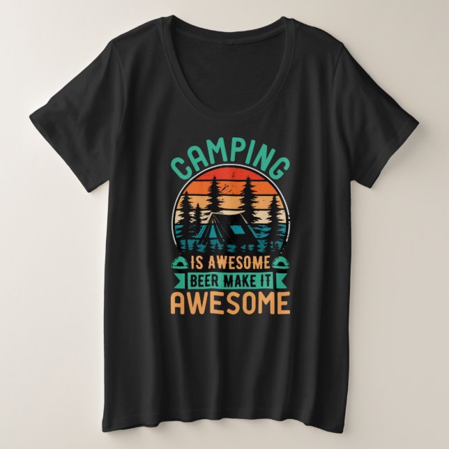 Le camping est génial, la bière le rend encore mei (Design devant)
