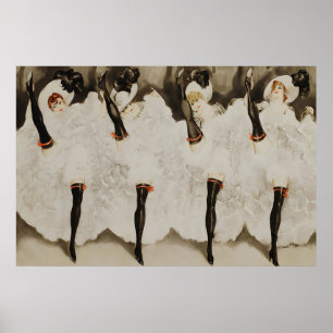 Le Can Can" - Style Art Déco de Louis Icart