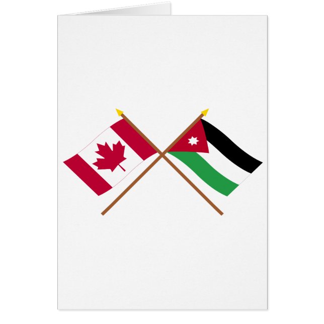 Le Canada et les drapeaux croisés par Jordanie (Devant)
