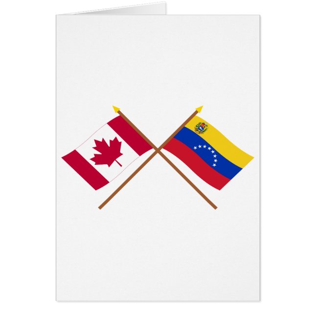 Le Canada et les drapeaux croisés par Venezuela (Devant)
