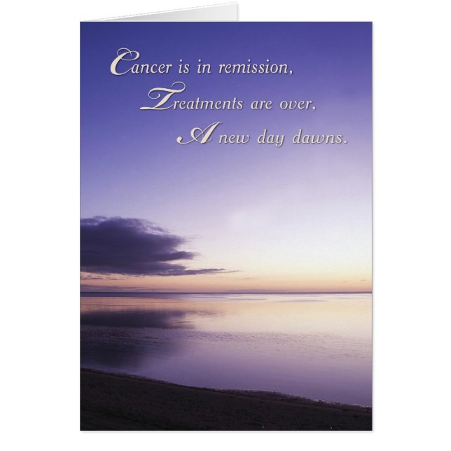 Le cancer est en remise, lever du soleil (Devant)