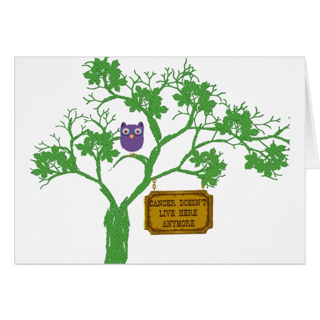 Le cancer ne vit pas ici Hibou des arbres (Devant horizontal)