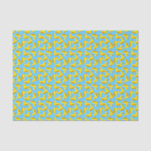 Le caoutchouc jaune penche le papier de soie de
