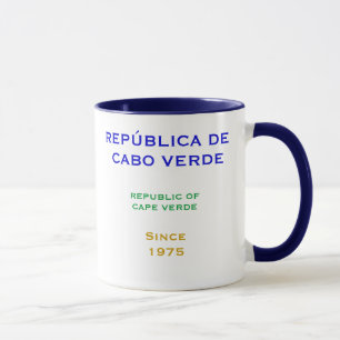 Le CAP VERT * - tasse avec le drapeau et la crête