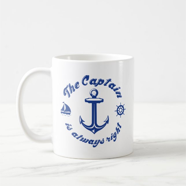 Le Capitaine A Toujours Raison De Café Mug (Gauche)