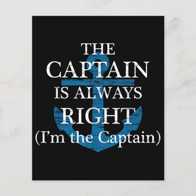 Le capitaine a toujours raison et je suis le capit (Devant)
