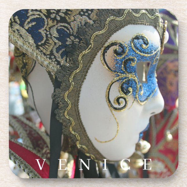 Le carnaval de Venise masque les dessous de verre  (Devant)