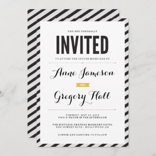 Le Carnaval noir en Faire-part de mariage moderne