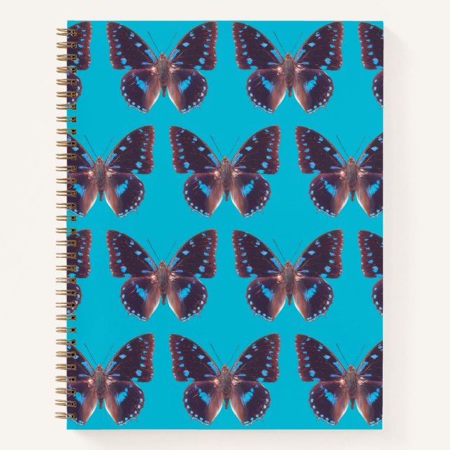 Le Carnet à couvercle rigide à papillon bleu Swall (Devant)