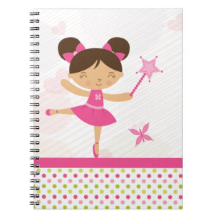 Le carnet de la fille féerique de ballerine rose