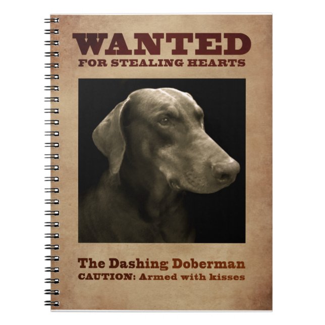 Le carnet se précipitant de dobermann (Devant)