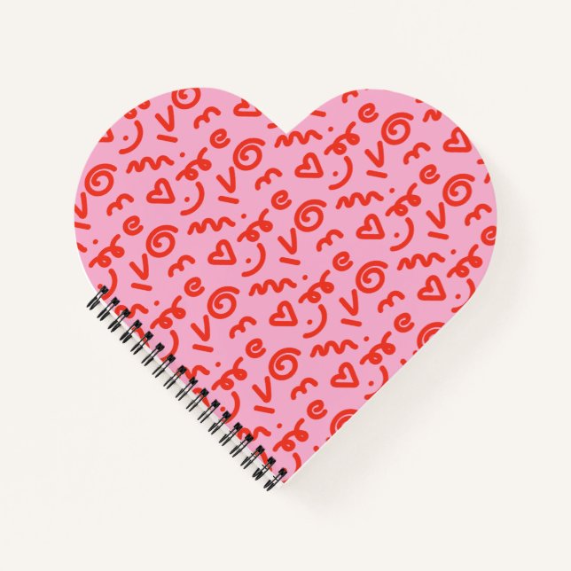 Le Carnet Spiral Doodle Heart (Devant)