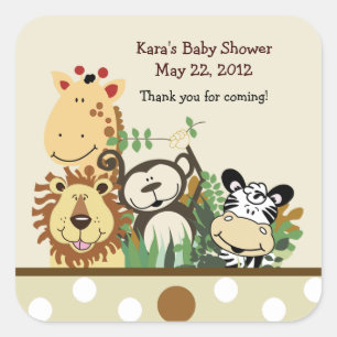 Le CARRÉ de l'équipage de Zoo Favoriser Sticker - 