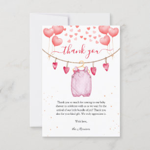 Le Carte de remerciements Baby shower de Valentine