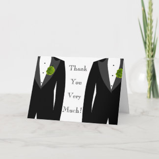 Le carte de remerciements de mariage de vert des