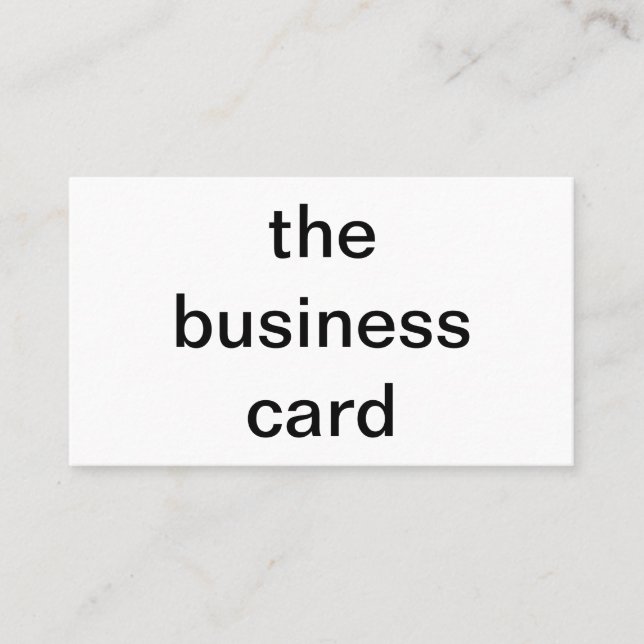 le carte de visite (Devant)