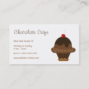 Le carte de visite de boutique de chocolat