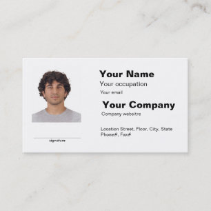 Le carte de visite de garçon de carte d'identité