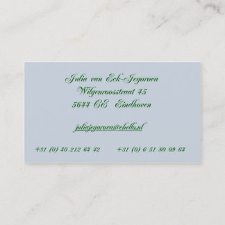 Le carte de visite de Julia