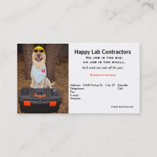 Le carte de visite de l'entrepreneur