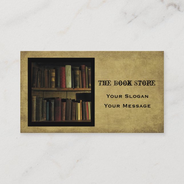Le carte de visite de magasin de livre (Devant)