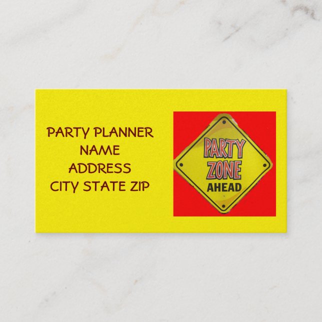 "LE CARTE DE VISITE DE PARTY PLANNER (Devant)