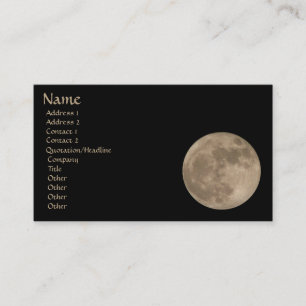 Le carte de visite de Pleine lune personnalisent