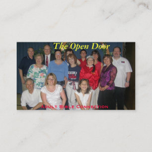 Le carte de visite de porte ouverte