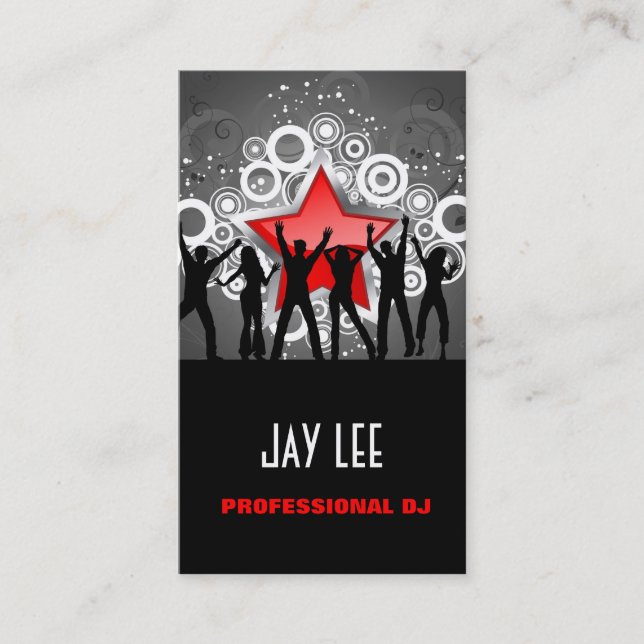 Le carte de visite du DJ de personnes de partie (Devant)