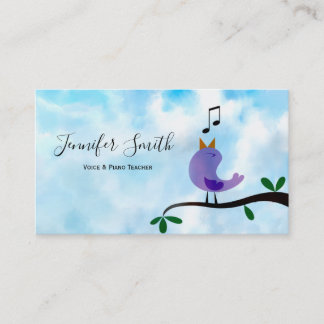 Le carte de visite du professeur d'oiseau chanteur