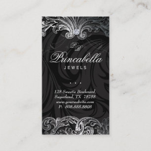 Le carte de visite élégant de bijoux laisse l'or