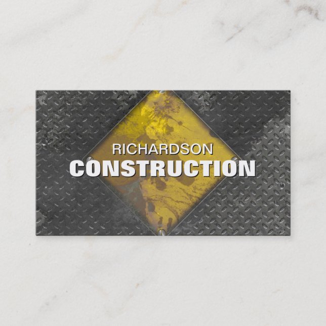 Le carte de visite en métal de construction s'est (Devant)
