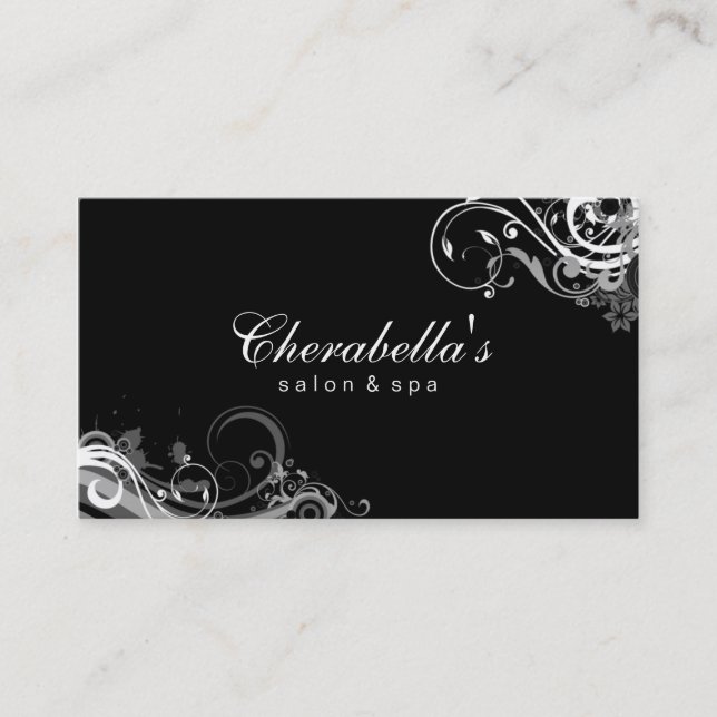 Le carte de visite floral de spa de salon (Devant)